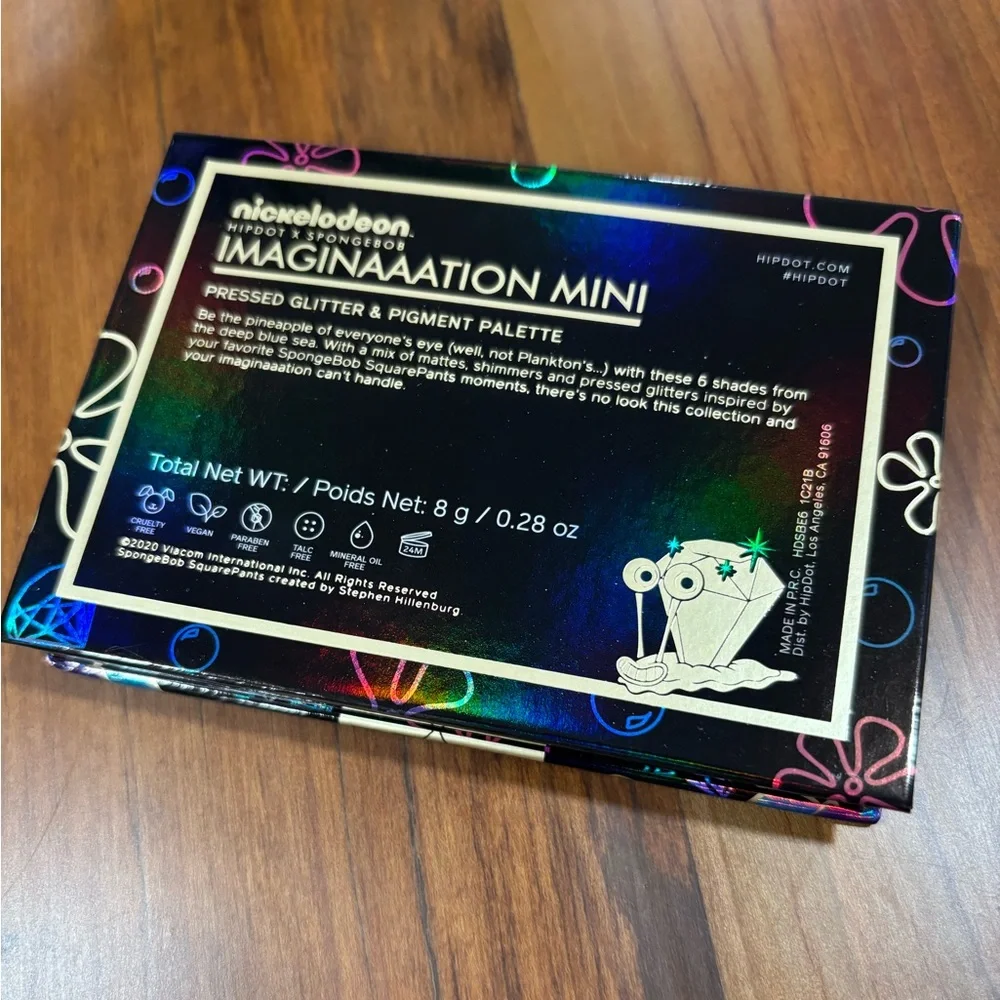 HIPDOT x SpongeBob Imaginaation Pressed Glitter & Pigment Palette NIB